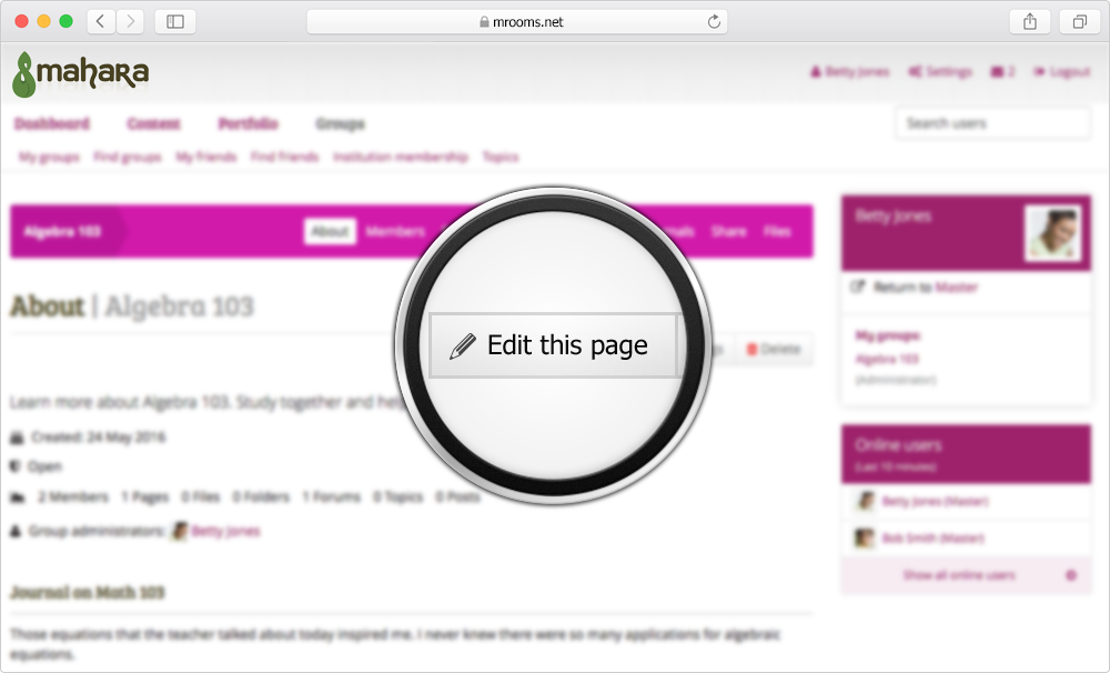 18-mahara-group-home-page-has-an-edit-button-1